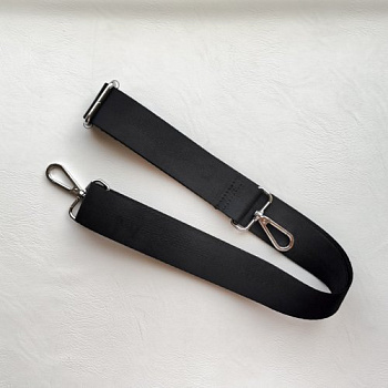 Ремень плечевой для сумки, с карабинами, 3,8 см, черный