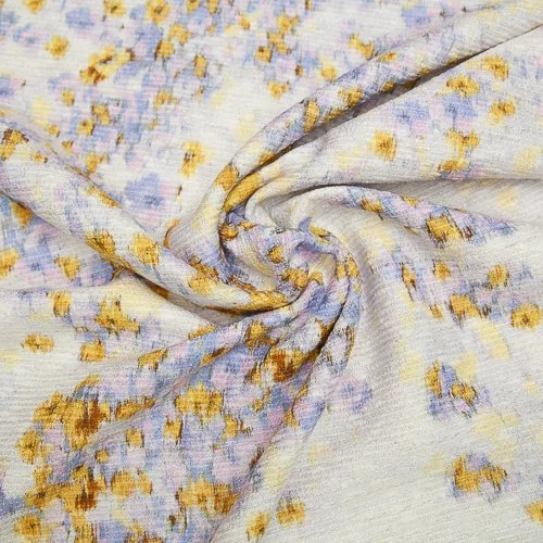 Изображение Твид шанель, цветы акварелью, вискоза и хлопок, дизайн GIAMBATTISTA VALLI