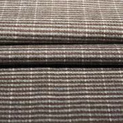 Изображение Костюмная ткань серо-коричневая, шерсть, полоска, дизайн CHANEL