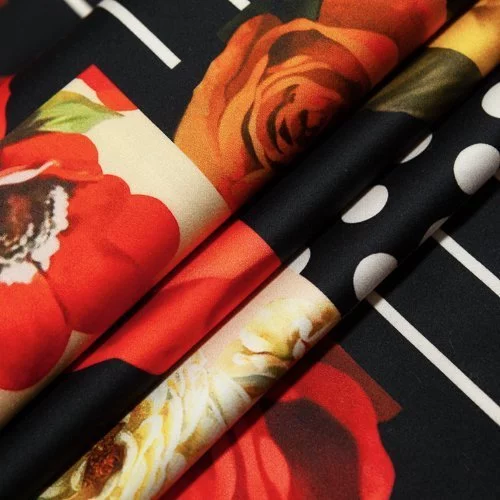 Изображение Хлопок, сатин стрейч, пэчворк, разноцветный, дизайн D&G