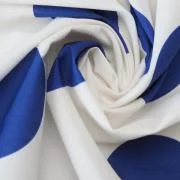 Изображение Хлопок белый с крупным синим горохом