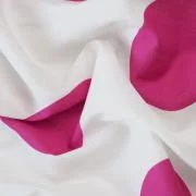Изображение Хлопок белый с крупным розовым горохом