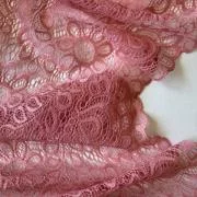 Изображение Кружево стретч, ажурный узор, 18 см, лосось