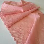 Изображение Кружево стретч, сетка и цветы, 24 см, персик