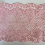 Изображение Кружево стретч, сердечки, 15 см, нежно-розовый