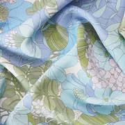 Изображение Плательная ткань, вискоза и хлопок, цветы, дизайн MAX MARA