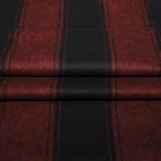 Изображение Костюмная ткань черно-красная, широкая полоска, шерсть