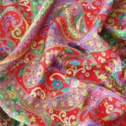 Изображение Плательная ткань, вискоза, цветочная графика