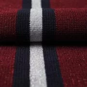 Подвяз с люрексом, вишневый с белой и черной полосками