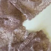 Изображение Кружево стретч, с крупными цветами, 18 см, капучино