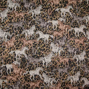 Изображение Жаккард с люрексом, ремни и кони, дизайн KENZO, в двух цветах