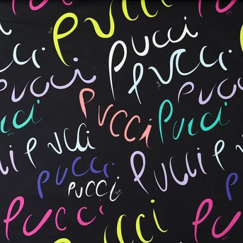 Изображение Сатин стрейч подписной, дизайн EMILIO PUCCI