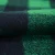 Изображение Трикотаж неопрен с шерстью, черно-зеленая клетка