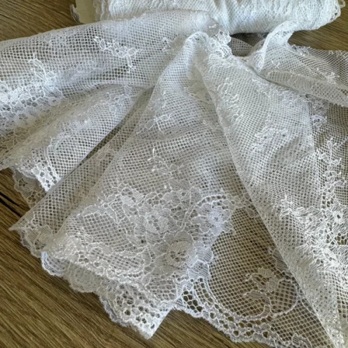Изображение Кружево стретч, паутинка, 17 см, белый