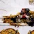 Изображение Трикотаж лайкра купон 88 см, кони индейцы и вензеля, дизайн VERSACE