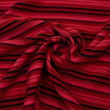 Изображение Плательная ткань полоса, красный, черный, дизайн MAX MARA