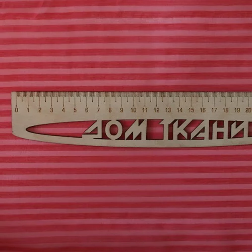 Изображение Шелк шифон деворе, полоса, красный