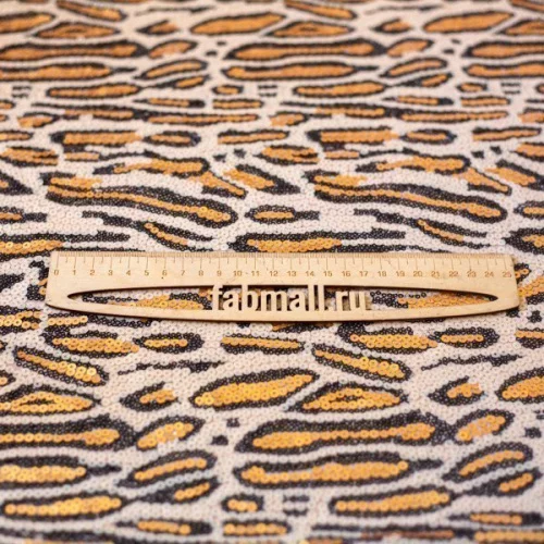 Изображение Сетка с пайетками леопард, дизайн FERRAGAMO