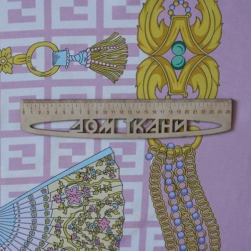 Изображение Шелк стрейч купон веера, 1,35м, дизайн DIOR