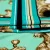 Купить Трикотаж полоса и вензеля, бирюзовый, дизайн VERSACE в Интернет-Магазине Изображение Трикотаж полоса и вензеля, бирюзовый, дизайн VERSACE