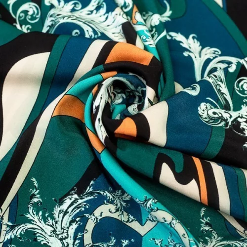 Изображение Шелк стрейч,  вензеля, дизайн ETRO
