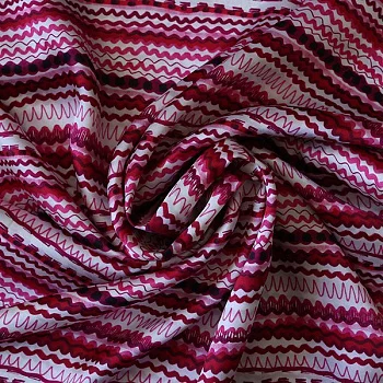 Изображение Шелк красные зигзаги, дизайн ETRO