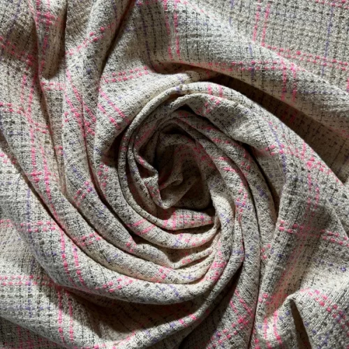 Изображение Твид бежевый, сиреневый, розовый, дизайн MAX MARA