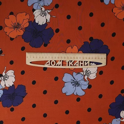 Изображение Шелк маки на оранжевом, дизайн DIOR