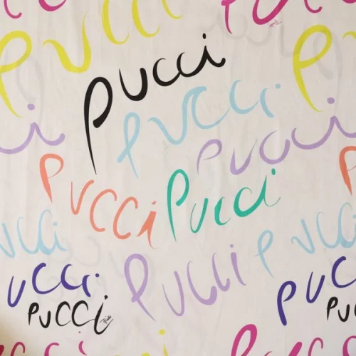 Изображение Сорочечная ткань, буквы, дизайн EMILIO PUCCI