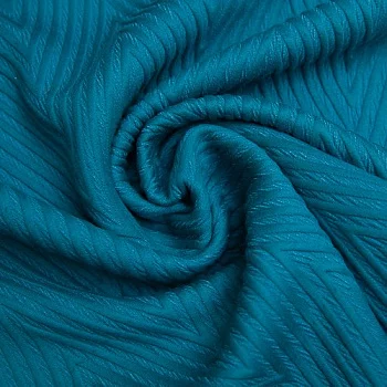 Изображение Жаккард трикотажный, зигзаг, бирюза
