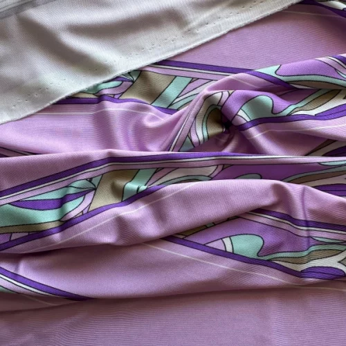 Изображение Трикотаж, вискоза, стретч, розовый с полоской, дизайн EMILIO PUCCI