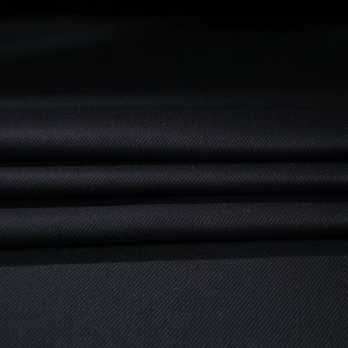 Изображение Пальтовая ткань с начесом, диагональ, черный