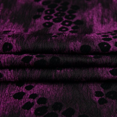 Изображение Жаккард, костюмная ткань, черно-розовый дизайн