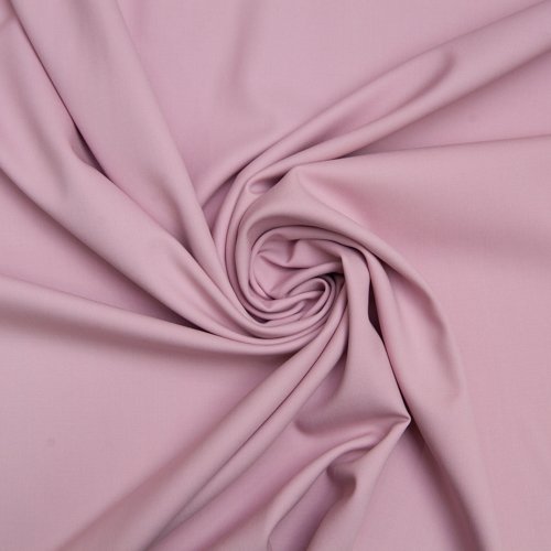 Изображение Костюмная ткань плотная однотонная стрейч шерстяная розовая