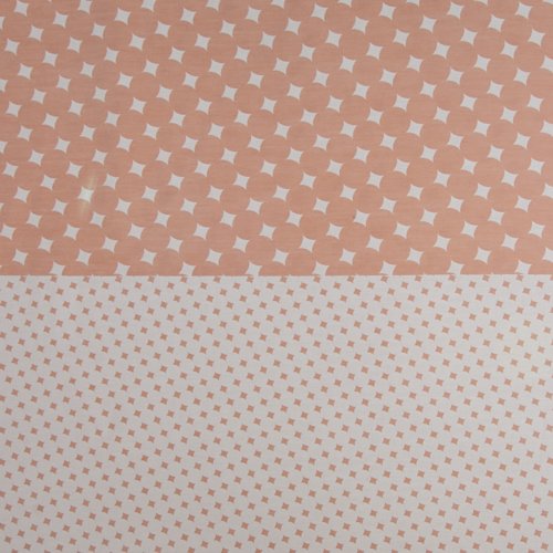 Изображение Жаккард фукра, персиковый цвет, геометрическая абстракция