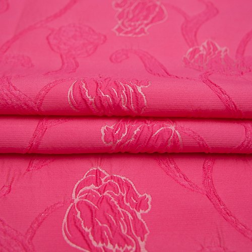 Изображение Жаккард розовый, полиэстер, лиана