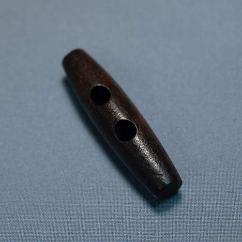 Деревянная пуговица палочка, коричневая, 6 см