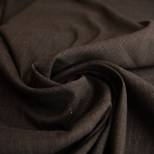 Изображение Костюмная ткань премиум Giuseppe Botto, с добавлением льна, коричневый меланж
