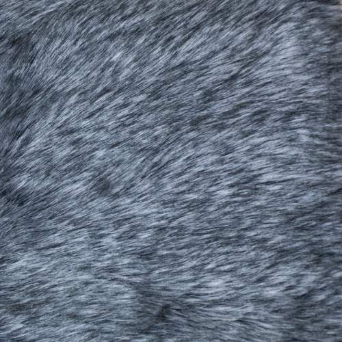 Изображение Мех искусственный дымчато-серый с длинным ворсом