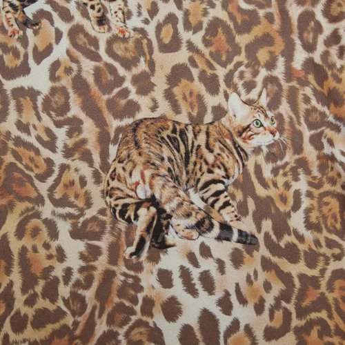 Изображение Замша искусственная, леопардовая кошка