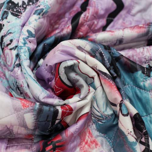 Изображение Курточная стежка на подкладке, сюрреализм с силуэтом девушки