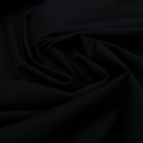 Изображение Плательно-костюмная ткань стрейч, вискоза, однотонная черная