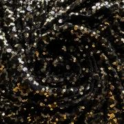 Изображение Сетка с мелкими пайетками, черный, золото