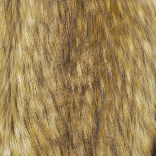 Изображение Мех искусственный с коричнево-рыжим длинным ворсом