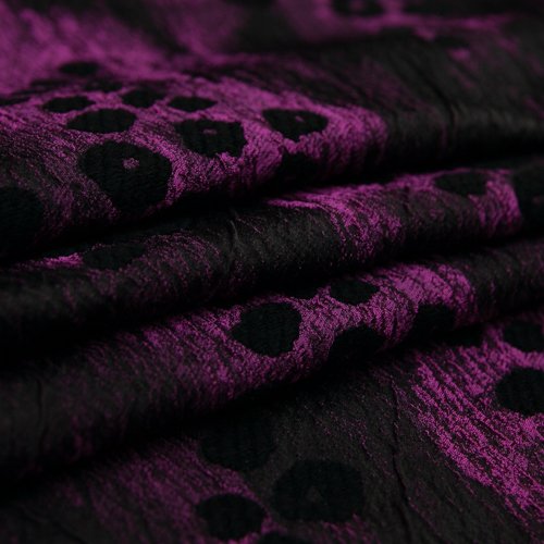 Изображение Жаккард, костюмная ткань, черно-розовый дизайн