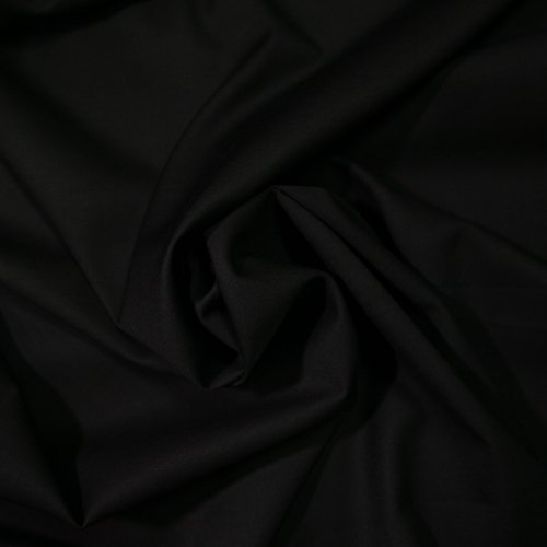 Изображение Костюмная ткань, шерсть, однотон, черный