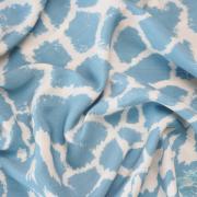 Изображение Плательная ткань, вискоза, леопарды в бело-голубых тонах