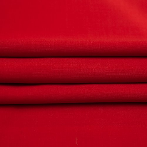 Изображение Костюмная ткань плотная шерстяная однотонная стрейч, красного цвета