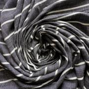 Изображение Лен смесовый полоса, темно-серый