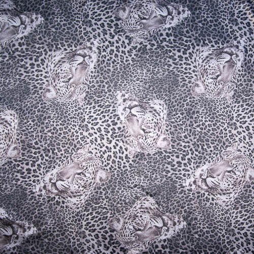 Изображение Атлас стрейч, леопард, коричневый